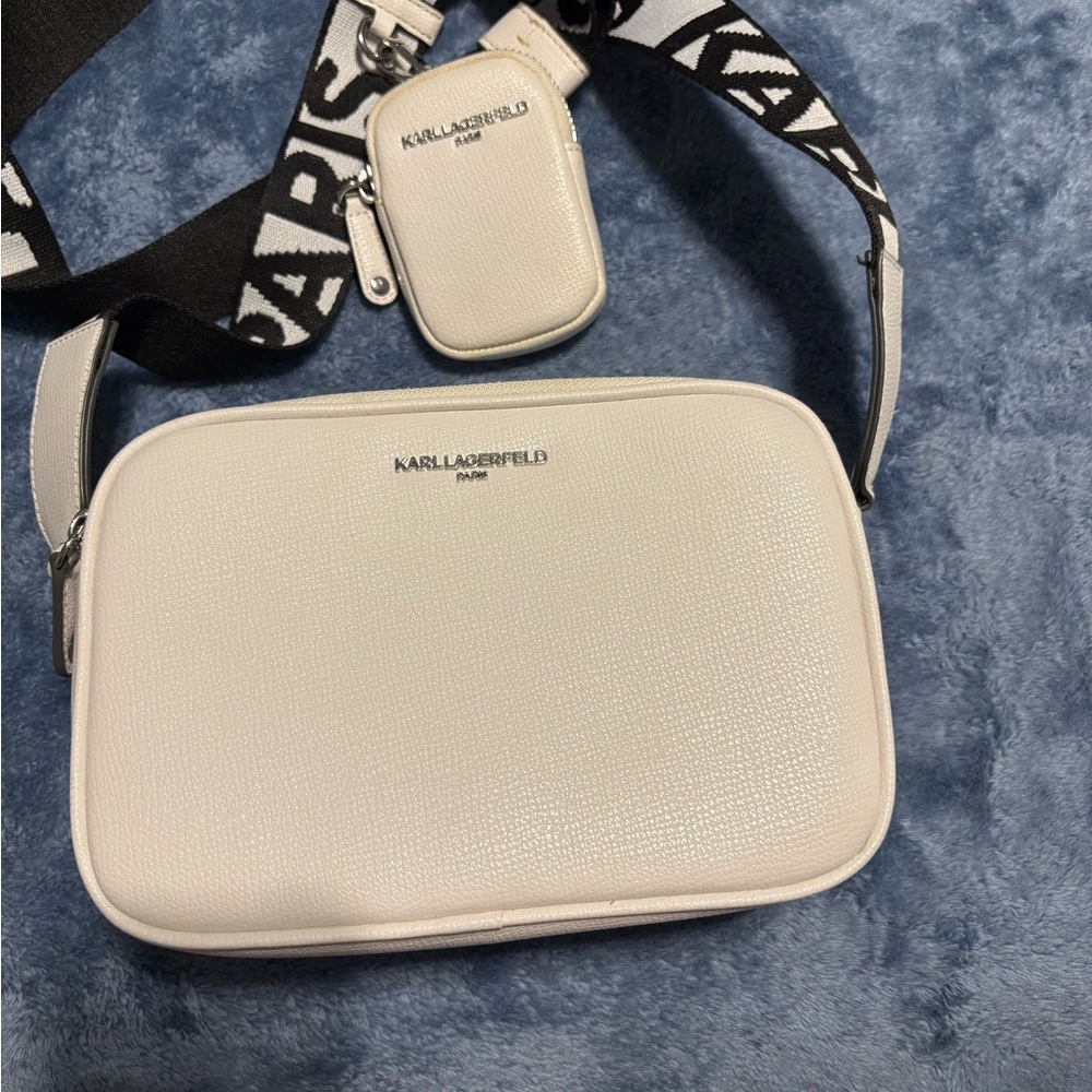 Karl Lagerfeld Cream Mini Crossbody Set